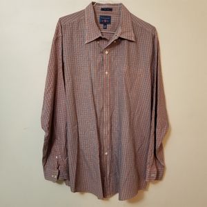 3/$15 Saddlebred 3XLT Rust & Blue Plaid Button Up
